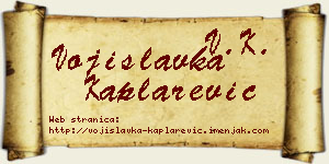 Vojislavka Kaplarević vizit kartica